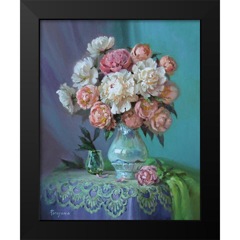 A Bouquet Black Modern Wood Framed Art Print by Rogozina, Svetlana