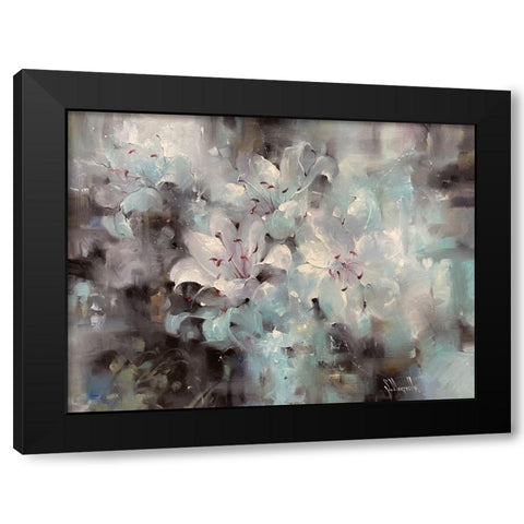 Moonlight Black Modern Wood Framed Art Print by Singatullin, Marsel