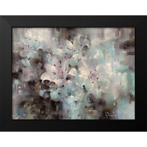 Moonlight Black Modern Wood Framed Art Print by Singatullin, Marsel