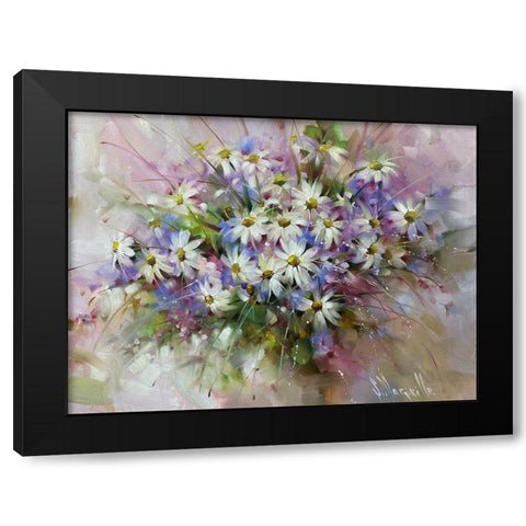 Summer Bouquet Black Modern Wood Framed Art Print with Double Matting by Singatullin, Marsel