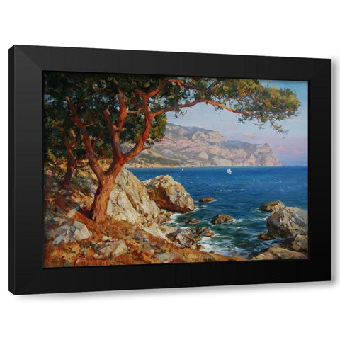 Rocky Coast III Black Modern Wood Framed Art Print by Sviridov, Sergei