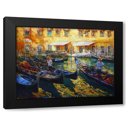 Venice Memories II Black Modern Wood Framed Art Print with Double Matting by Sviridov, Sergei