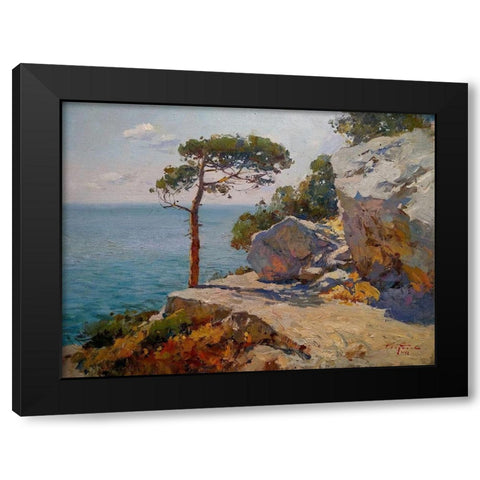Rocky Coast V Black Modern Wood Framed Art Print with Double Matting by Sviridov, Sergei