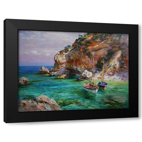 Rocky Coast XV Black Modern Wood Framed Art Print with Double Matting by Sviridov, Sergei