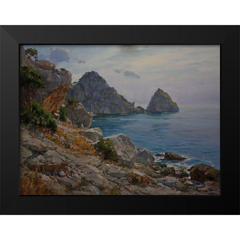 Rocky Coast XIX Black Modern Wood Framed Art Print by Sviridov, Sergei
