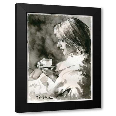 Hope Black Modern Wood Framed Art Print with Double Matting by Tashe