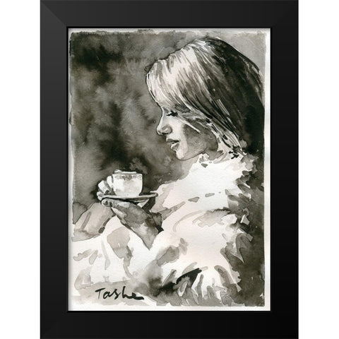 Hope Black Modern Wood Framed Art Print by Tashe