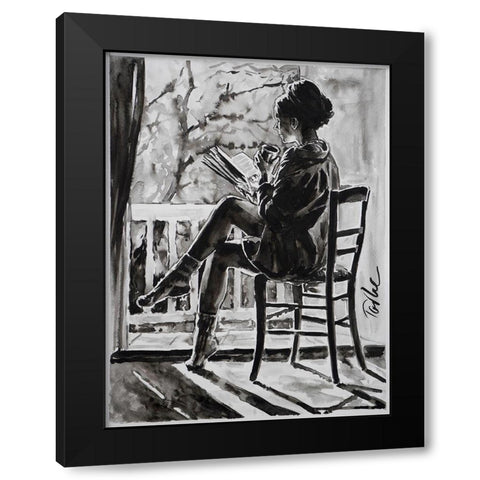 Warm Spring Morning Black Modern Wood Framed Art Print with Double Matting by Tashe