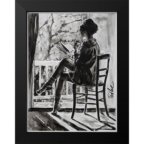 Warm Spring Morning Black Modern Wood Framed Art Print by Tashe