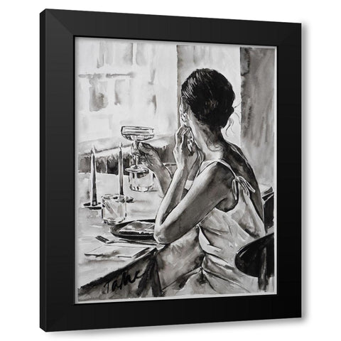 Margaritas Black Modern Wood Framed Art Print by Tashe