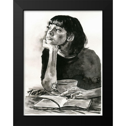 Dreaming my Dreams Black Modern Wood Framed Art Print by Tashe