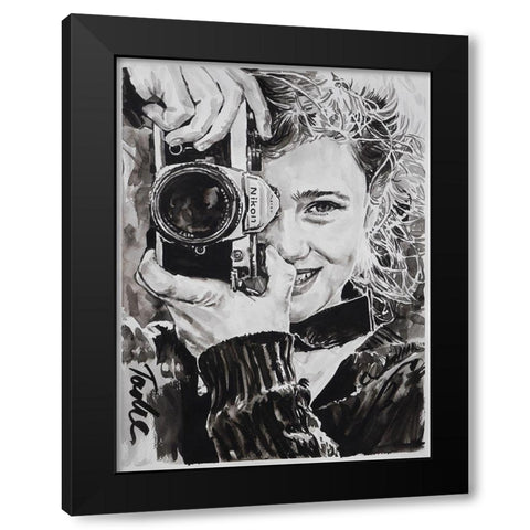 Magic Moments Black Modern Wood Framed Art Print by Tashe