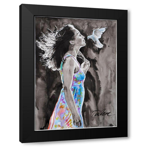 Inspired Black Modern Wood Framed Art Print with Double Matting by Tashe