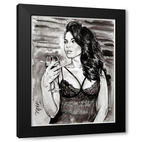 The Choice Black Modern Wood Framed Art Print by Tashe
