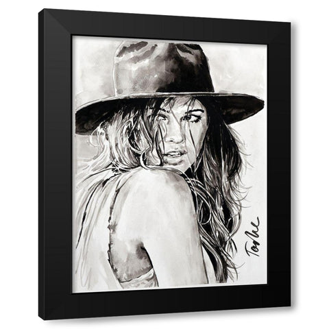 Wild West Black Modern Wood Framed Art Print by Tashe