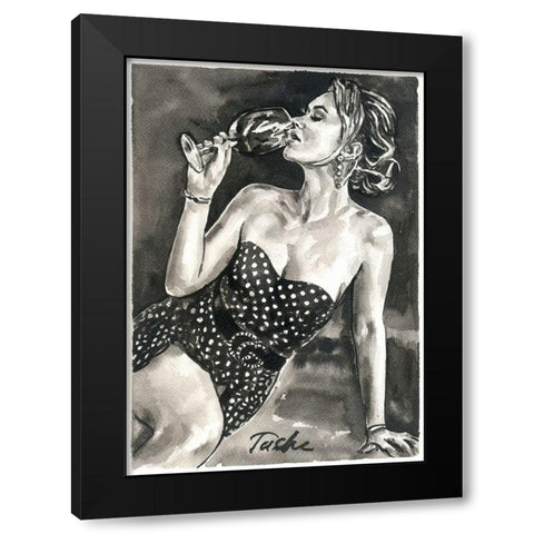 Pleasant Evening Black Modern Wood Framed Art Print with Double Matting by Tashe