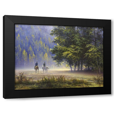 Two Black Modern Wood Framed Art Print with Double Matting by Yushkevich, Viktor