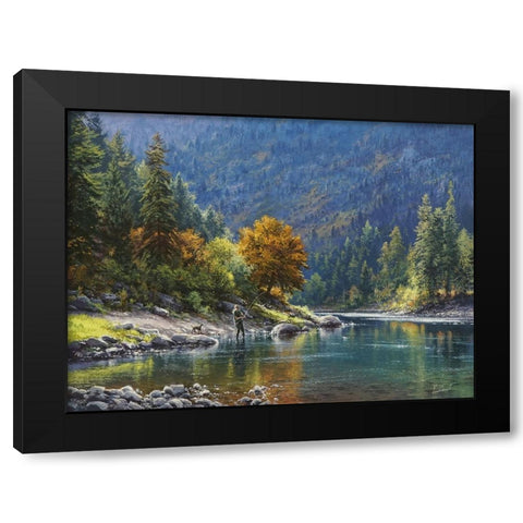 Power Source Black Modern Wood Framed Art Print by Yushkevich, Viktor