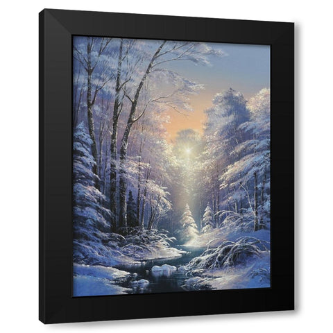 Winter Black Modern Wood Framed Art Print by Yushkevich, Viktor