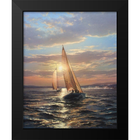 Harmony of the Sea Black Modern Wood Framed Art Print by Yushkevich, Viktor