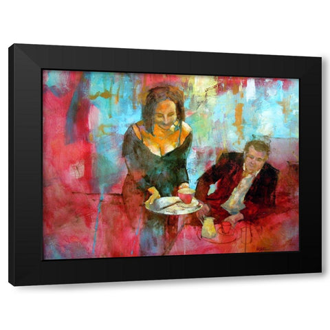 Wednesday, 5 PM Black Modern Wood Framed Art Print with Double Matting by Zakrynycny, Viktor