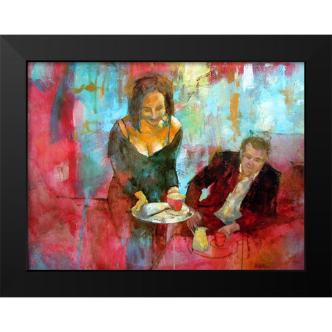 Wednesday, 5 PM Black Modern Wood Framed Art Print by Zakrynycny, Viktor