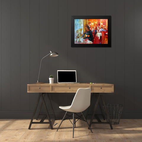 Vienna, Sacher  Black Modern Wood Framed Art Print by Zakrynycny, Viktor