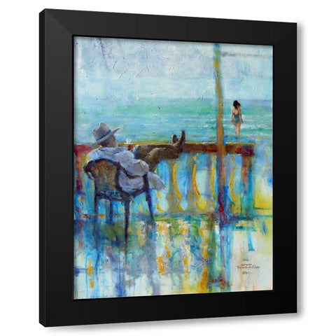 Memories from Gargano Black Modern Wood Framed Art Print by Zakrynycny, Viktor
