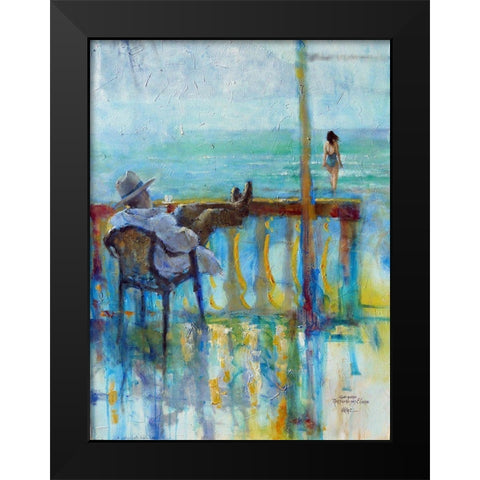 Memories from Gargano Black Modern Wood Framed Art Print by Zakrynycny, Viktor