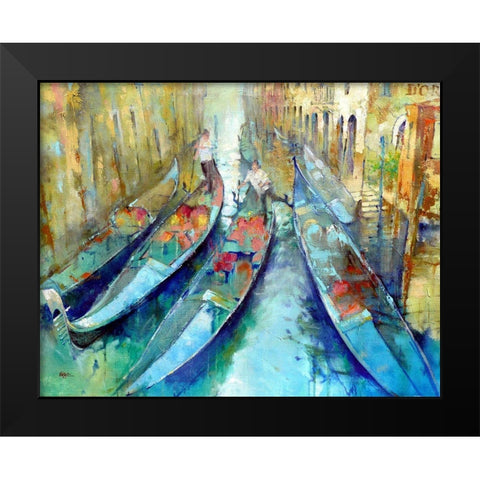 Venetian Tulipfrom Doro Garden Black Modern Wood Framed Art Print by Zakrynycny, Viktor