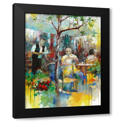 In the Shade of a Sicamore Tree Black Modern Wood Framed Art Print with Double Matting by Zakrynycny, Viktor