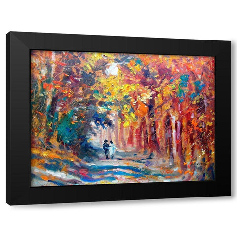 Where no Word are Needed Black Modern Wood Framed Art Print by Zakrynycny, Viktor