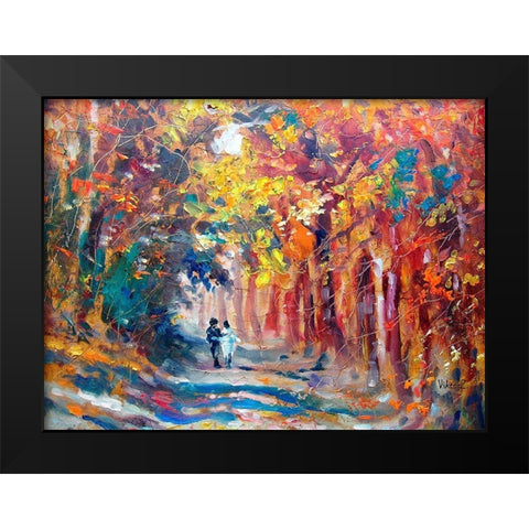 Where no Word are Needed Black Modern Wood Framed Art Print by Zakrynycny, Viktor