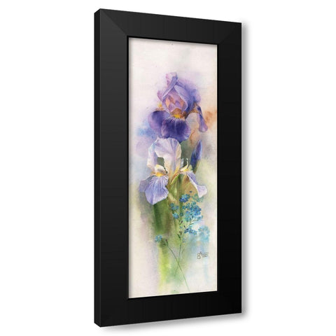 Long Iris Black Modern Wood Framed Art Print with Double Matting by Besedina, Anastasiia