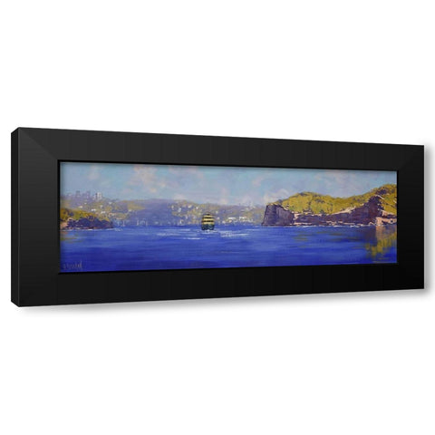 Sydney Ferry Black Modern Wood Framed Art Print with Double Matting by Gercken, Graham