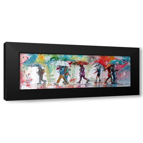 Its Raining Black Modern Wood Framed Art Print by Kovacs, Anna Brigite