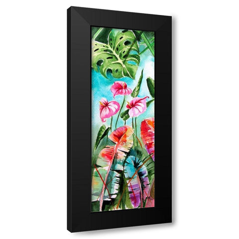 Tropical I Black Modern Wood Framed Art Print with Double Matting by Kovacs, Anna Brigite