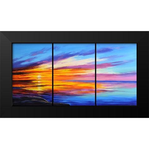 Ocean Sunset Black Modern Wood Framed Art Print by Gercken, Graham