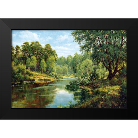 Russian Landscapes I Black Modern Wood Framed Art Print by Davutov, Ilfat
