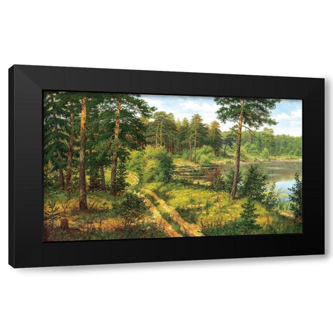 Russian Landscapes I Black Modern Wood Framed Art Print by Davutov, Ilfat