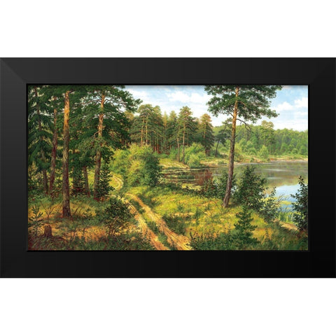 Russian Landscapes I Black Modern Wood Framed Art Print by Davutov, Ilfat