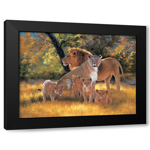 My Family Black Modern Wood Framed Art Print with Double Matting by Roland, Henry