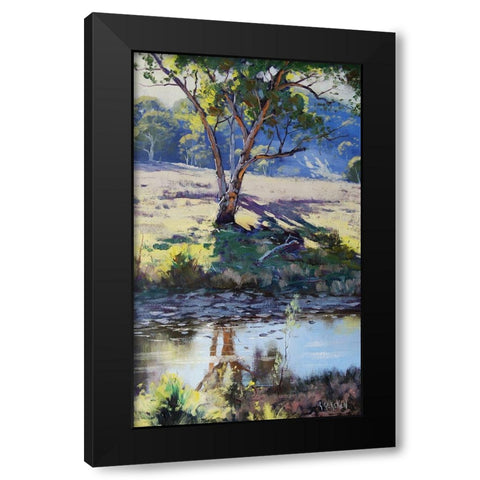 Long Creek Australia Black Modern Wood Framed Art Print by Gercken, Graham