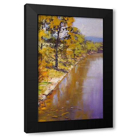 Tumut River Colours Black Modern Wood Framed Art Print by Gercken, Graham
