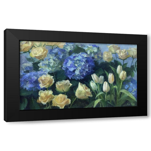 Morning Happiness Black Modern Wood Framed Art Print by Strube, Ling