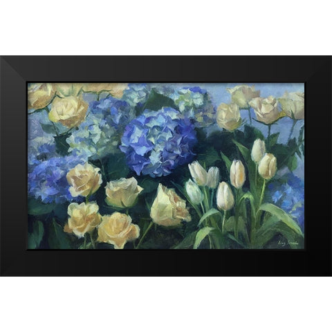 Morning Happiness Black Modern Wood Framed Art Print by Strube, Ling