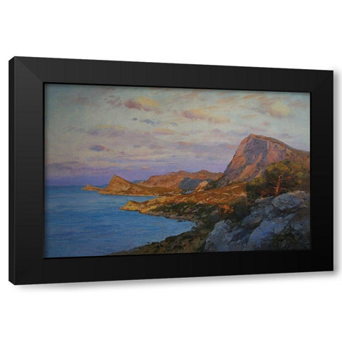 Rocky Coast XII Black Modern Wood Framed Art Print with Double Matting by Sviridov, Sergei