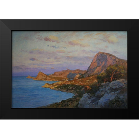Rocky Coast XII Black Modern Wood Framed Art Print by Sviridov, Sergei
