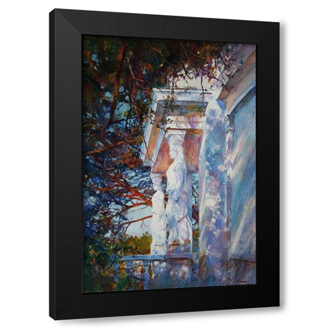 WhiteAntique  Statues Black Modern Wood Framed Art Print by Sviridov, Sergei