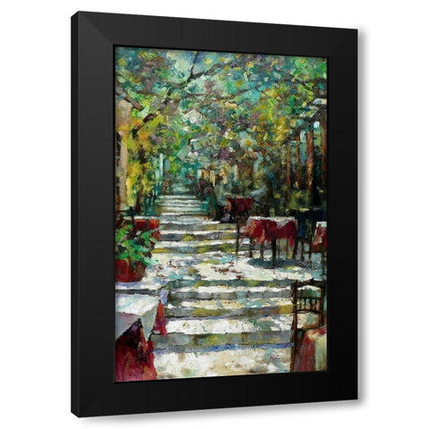 Afternoon Shaddows. Athens, Mnisekleos Black Modern Wood Framed Art Print by Zakrynycny, Viktor